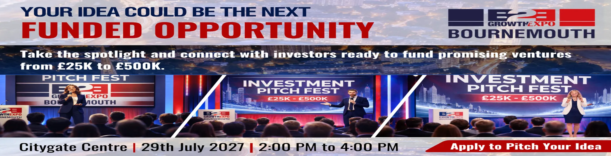 Bournemouth B2B Growth Expo 2027 | Join Us As Investment Pitch Fest